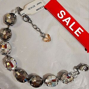 #Sabika Winter '20 Oval Crystal Bracelet Antique Silver Setting #NWT